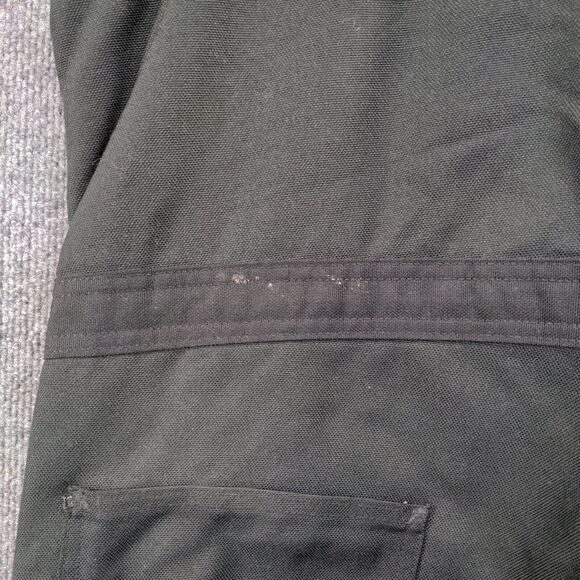 Carhartt Men's Bib Overalls 40x30 Black Square Neck Buckle Cargo Pocket - Picture 8 of 12